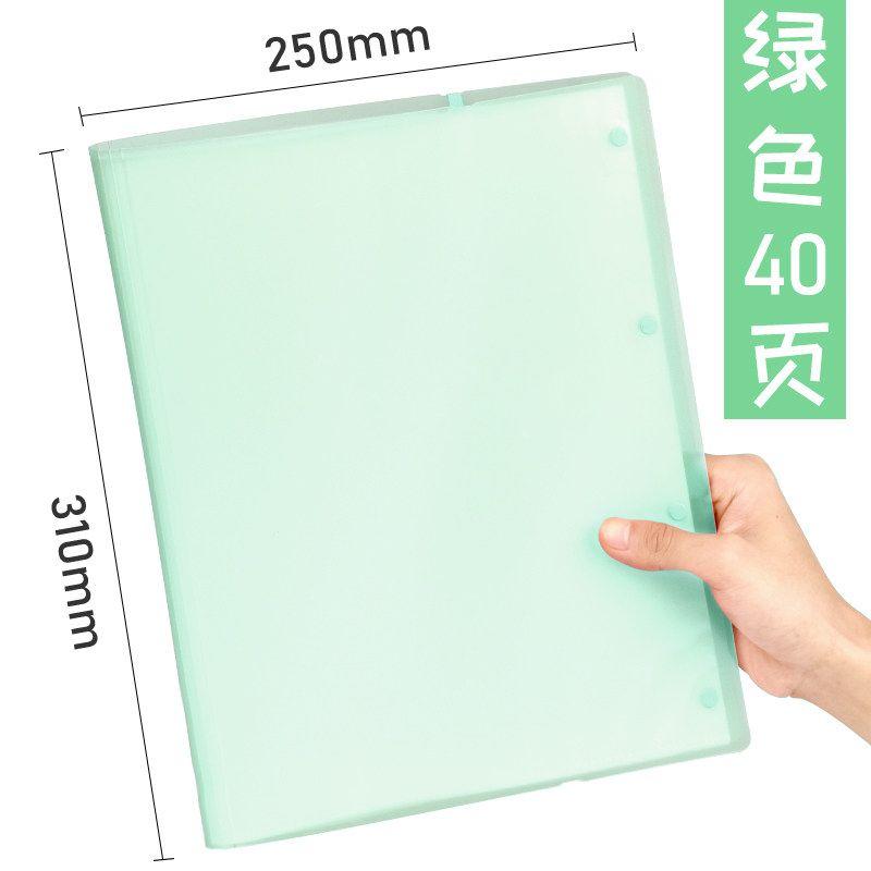 

Handy Gadget Plastic Folder Insert Bags Junior High School Test Paper 40 Pages Green