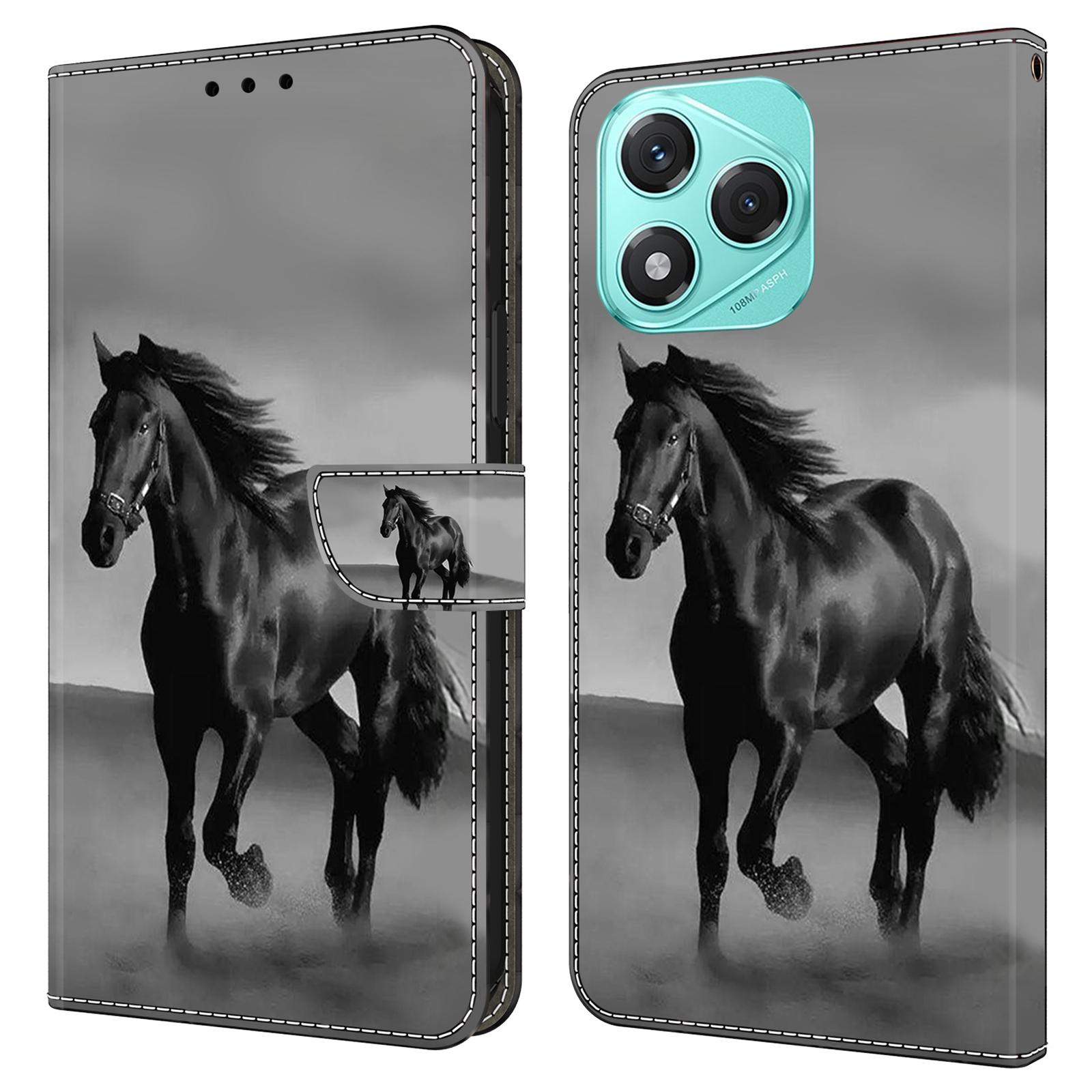 

Для Honor 400 Lite 5G Чохол Магнітна застібка 3D візерунок Шкіряний гаманець Чохол для телефону F