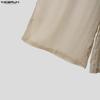 INCERUN Men's Sheer See-Through Casual Loose Beach Party Wide Leg Trousers Pants