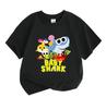 Kids Boys Girls 100% Cotton Crew Neck Short Sleeve T-Shirt, Cute Baby Shark Sea Animal Print Casual Soft Tee for Toddlers Daily Wear and Holiday Party