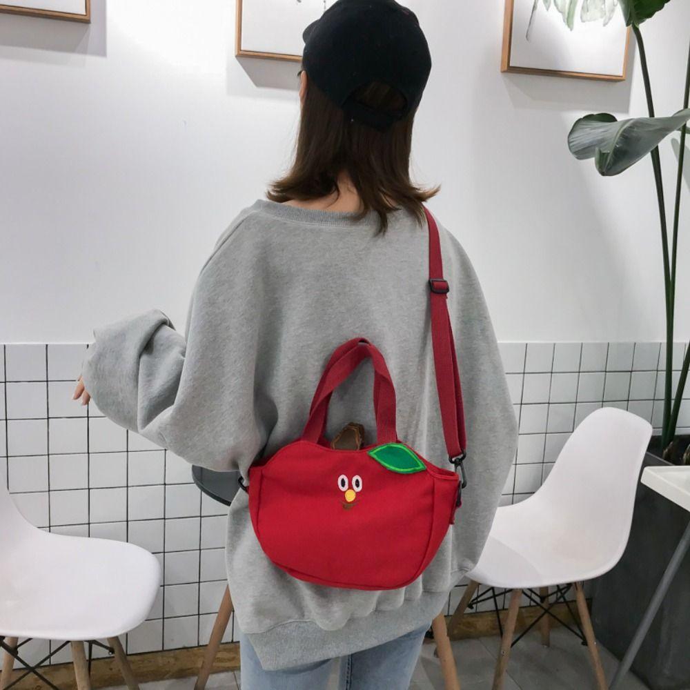Large Capacity Cartoon Shoulder Bag Embroidered Banana Messenger Bag Streetwear