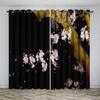 Cherry Blossom Design Curtain Flowers Trees Landscape Sunshade Curtain Living Room Bedroom Home Decoration Thin Curtain 2 Pieces