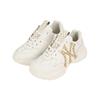 MLB Big Ball Chunky Monogram Lt Low Top Chunky Sneakers Unisex White Gold Sneakers 32SHCM011-50I