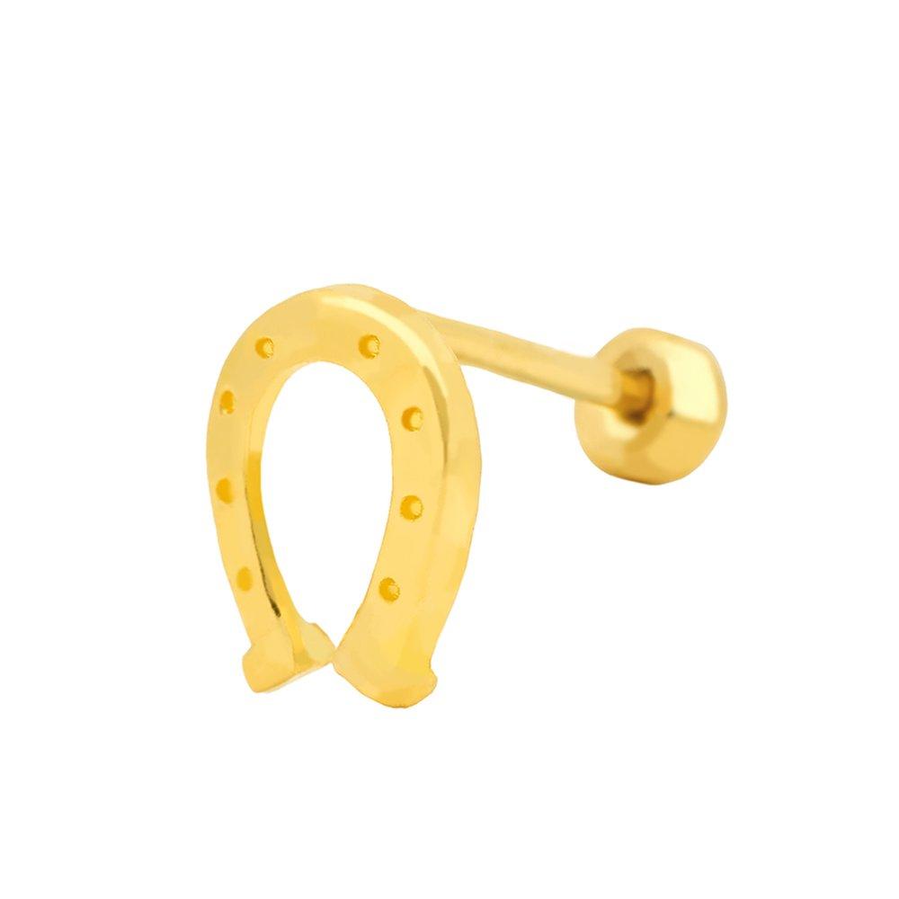 24K pure gold Lucky 1 piercing