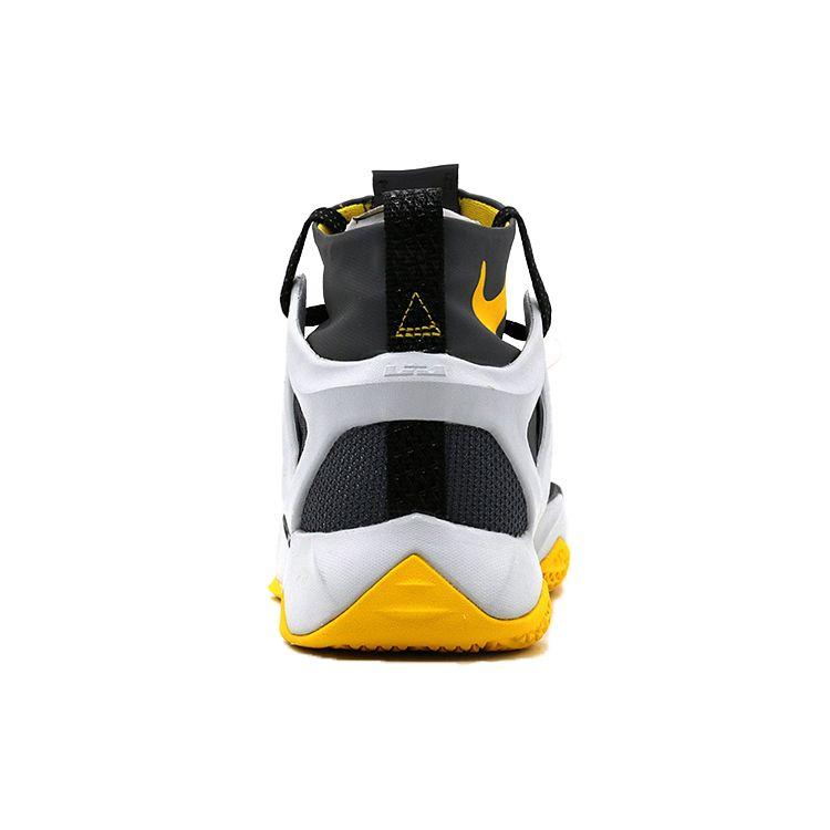 Nike Ambassador 8 James Round Toe Lace-Up Fabric Synthetic Leather Shock Absorbing Non-Slip Wear-Resistant Mid-Top Basketball Shoes 818678-007
