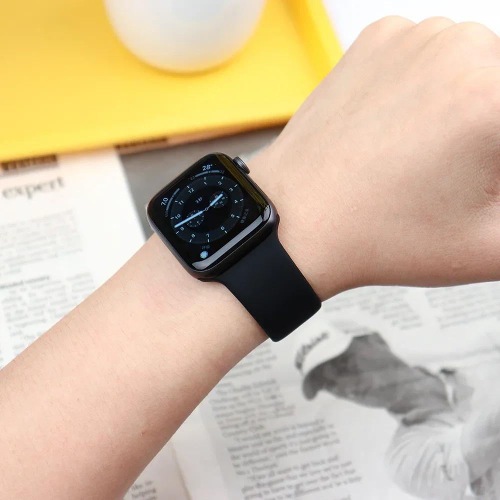Silicone Band For Watch straps 45mm 44mm 40mm 41mm 42mm-46mm sport bracelet iwatch series 8 7 6 5 4 3 SE 9 10 Ultra 2 49mm