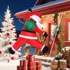 Christmas Inflatables Hanging Santa Claus Decorations Outside Santa Hanging Led Light Up Xmas Decorations, Lawn, Party Decor
