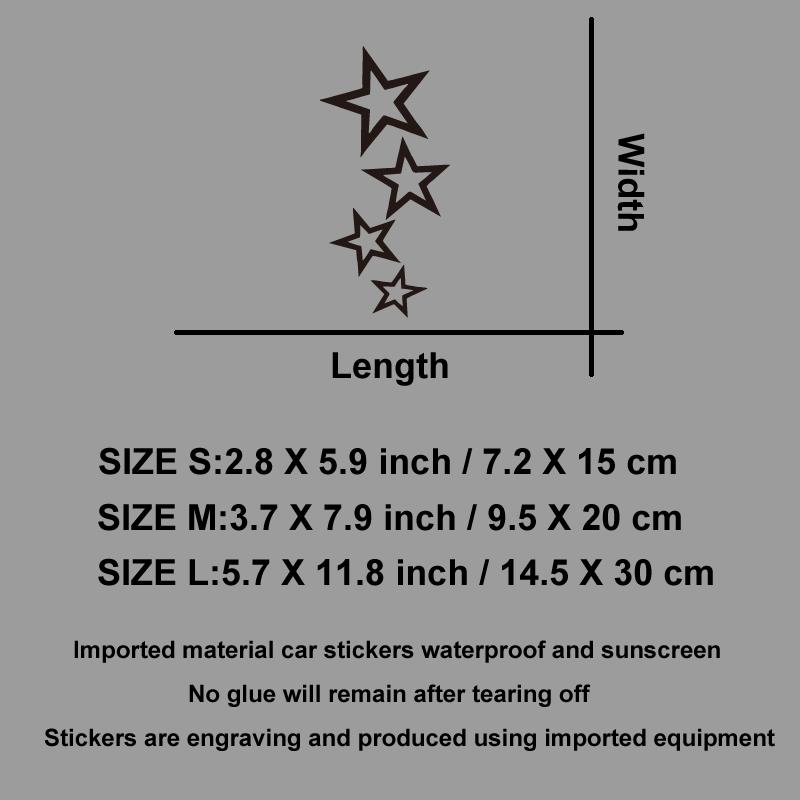 Four-Star Tail Spray Decals And Bumper Creativeandfunny Stickers For Cartoon Fansandloverhigh Quality For Car Trucks Motorcycles