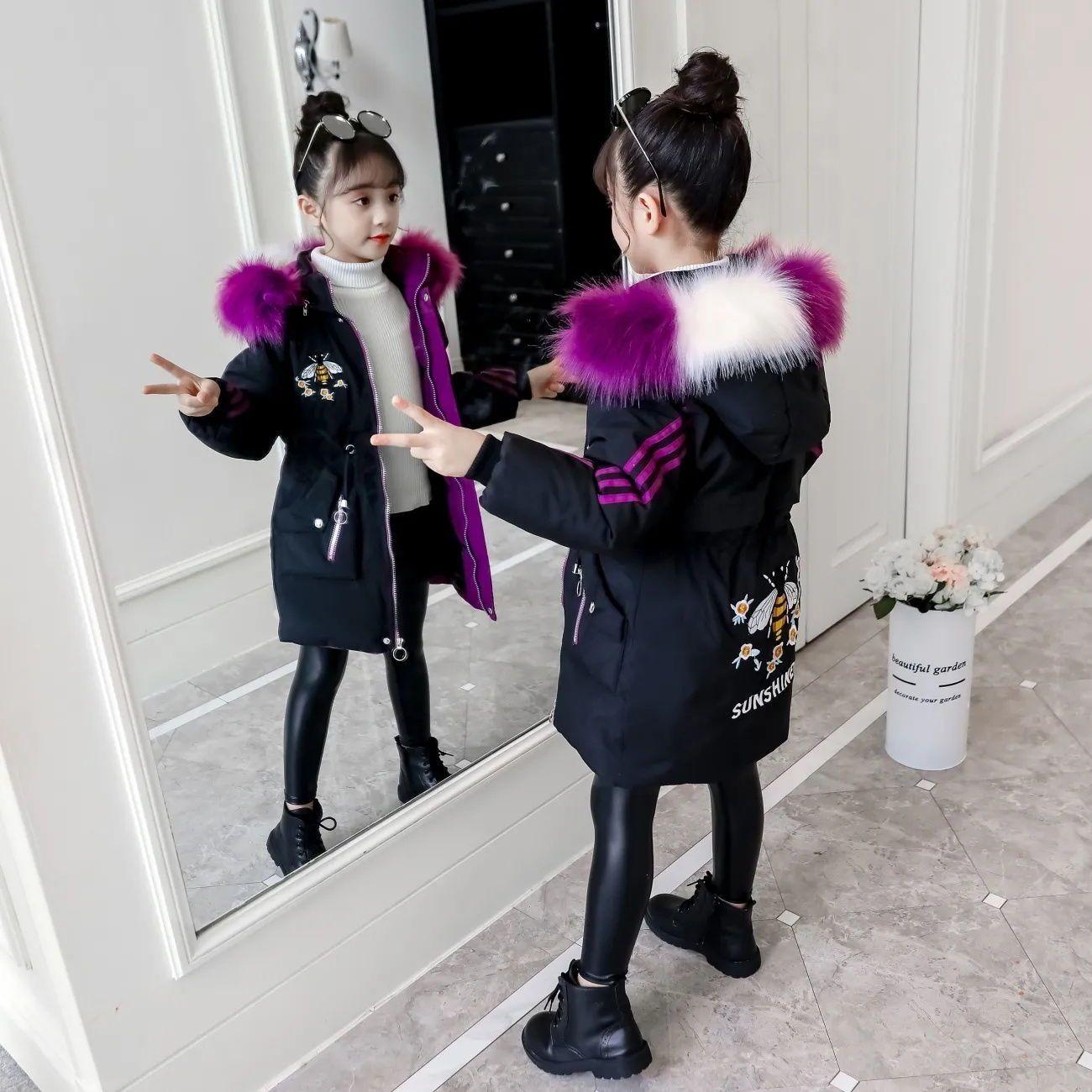 

Детская хлопковая одежда, Хлопковая одежда средней длины для девочек, Детская одежда в корейском стиле 110 чёрный