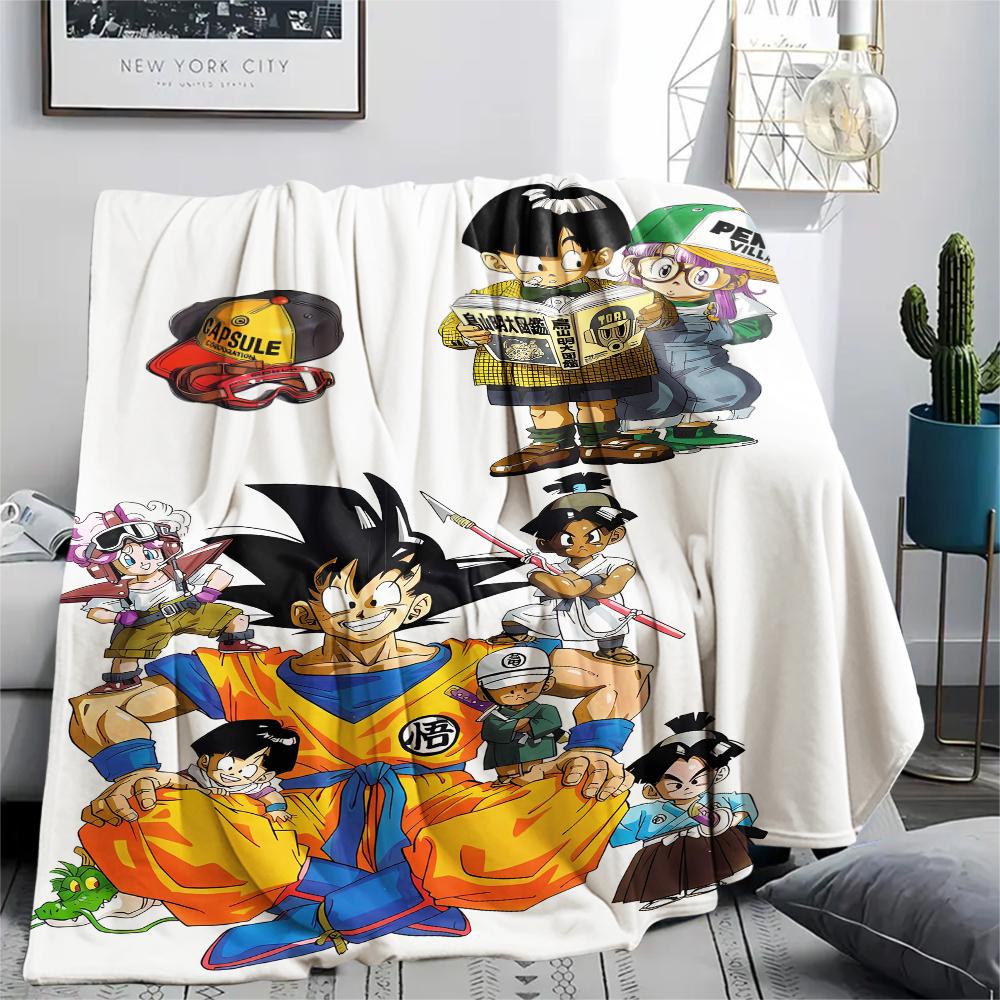Dragon Ball character Print Flannel Blanket High quality Comfortable for All Seasons Home Decor Warmth and Comfort Perfect for Christmas Gifts
