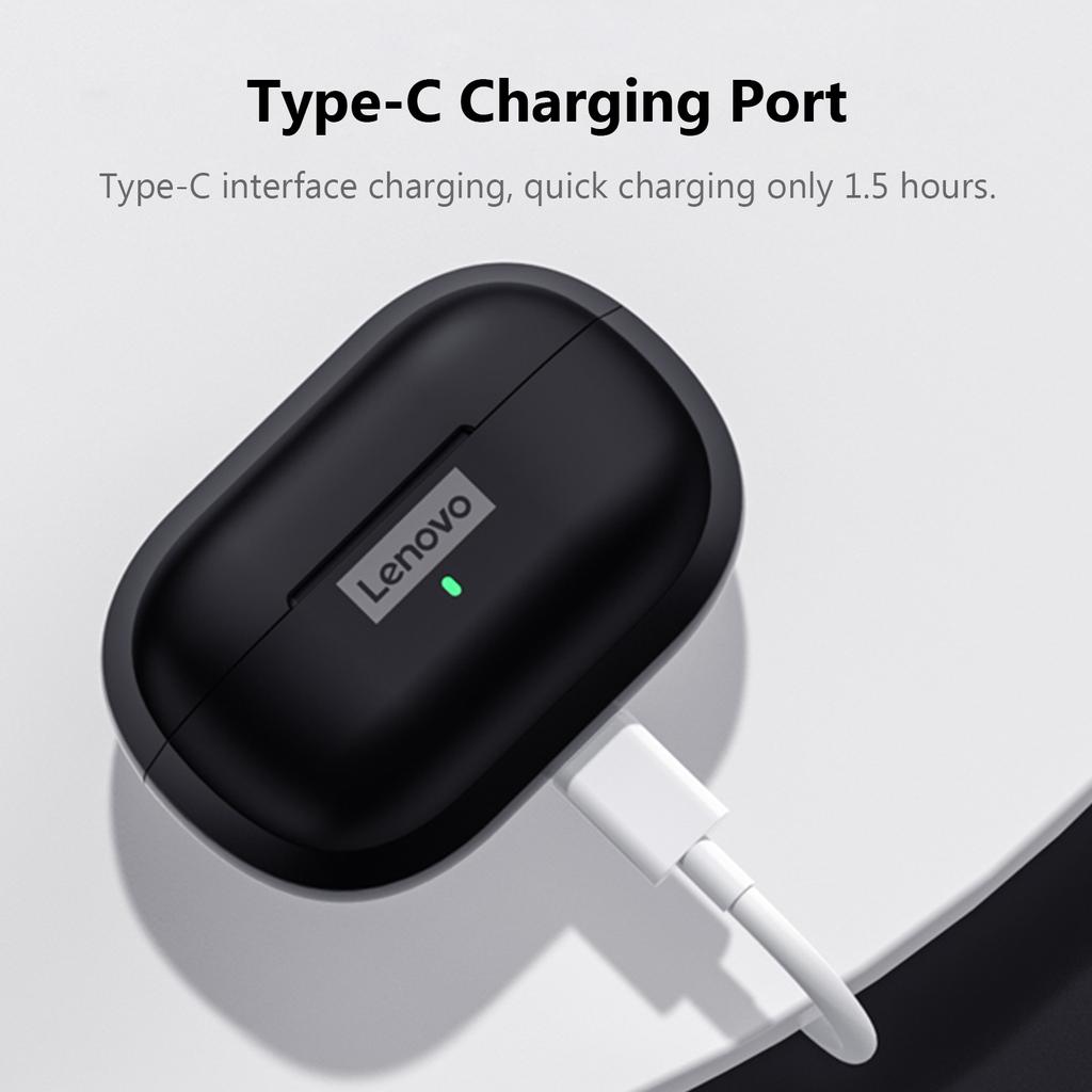 Lenovo Căști LP1S True Wireless BT 5.0 Mini Căști Sport Căști Control tactil In-ear