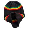 Unisex Knitted Hat Multicolor Stripe Wrinkles Hat Soft Acrylic Handmade Hat for Men and Women