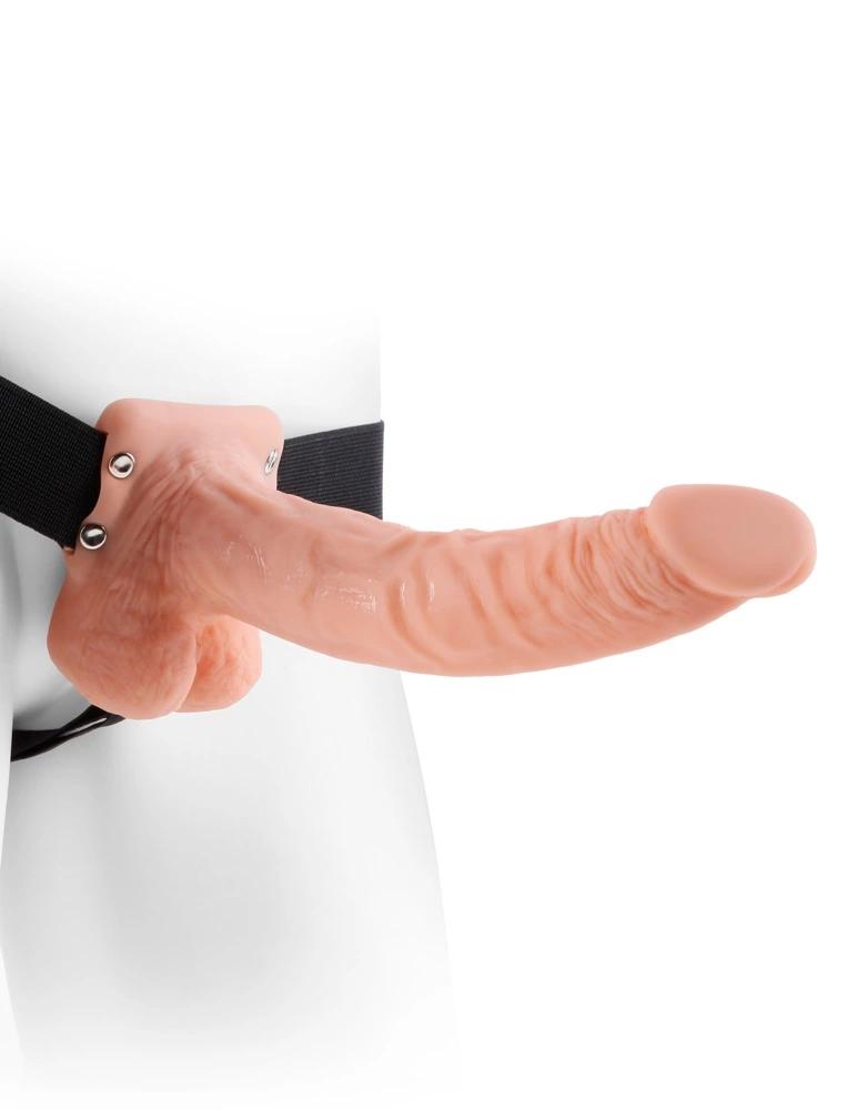 Fetish Fantasy Series - Strap-On with Natural Curved Flesh-Colored Dildo