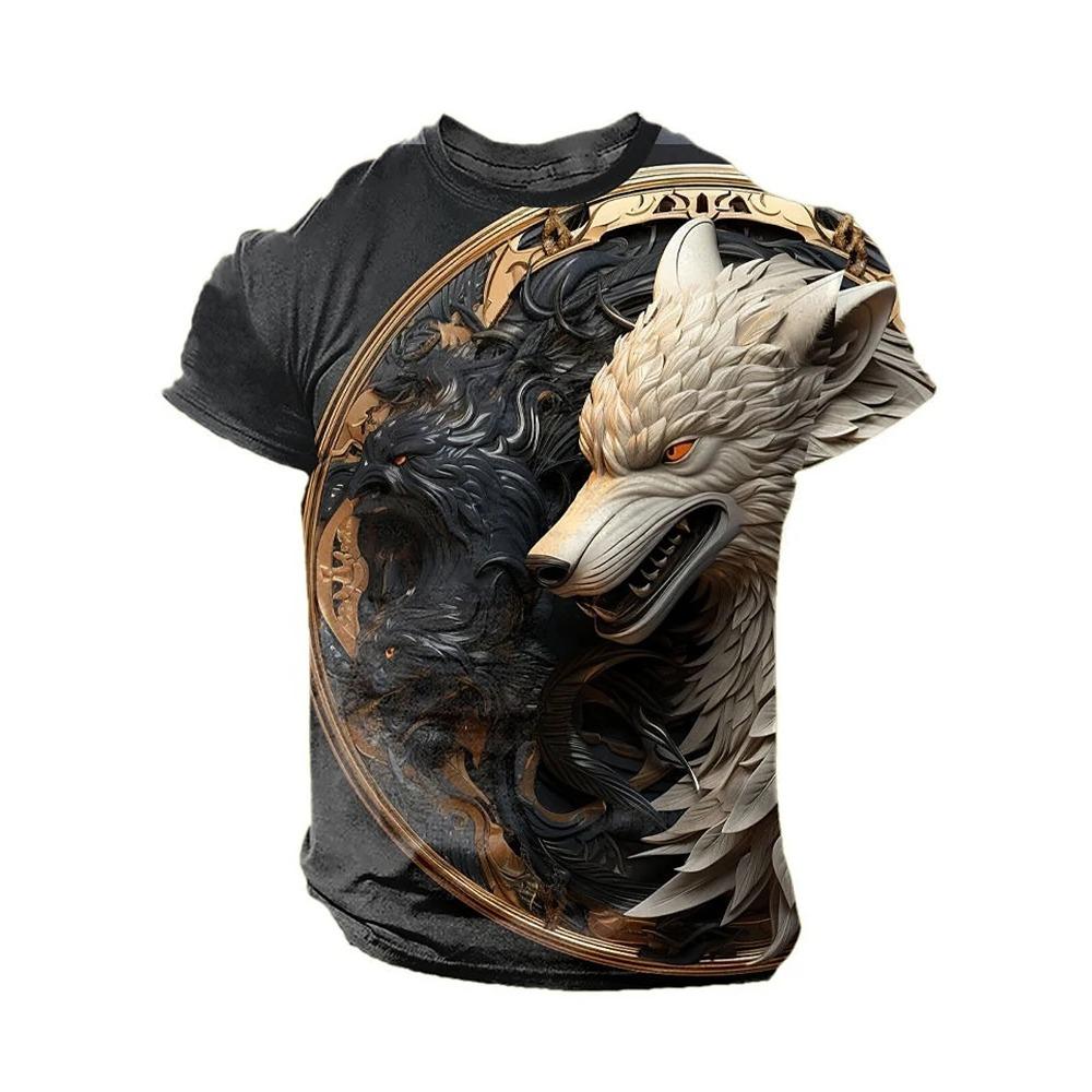 Letní Denní Ležérní Outdoorové Sportovní Volná Trička Módní Street Krátký Rukáv 3D Pánská Trička