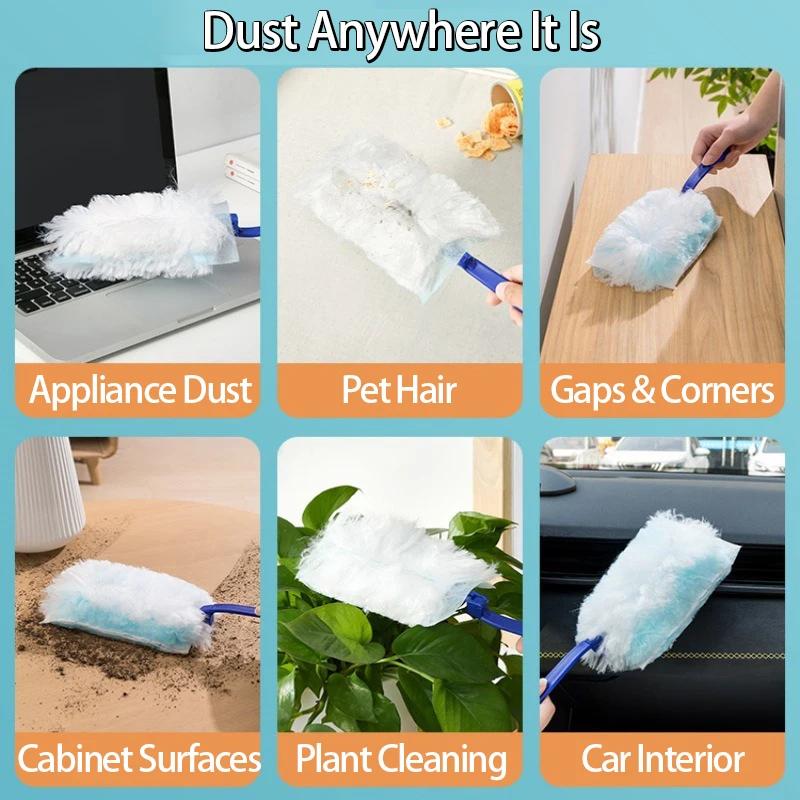 Disposable Duster Refills 10/40pcs Replacement Heads Dust Swiffer Clean for Cleaning Home Blinds Tool Sweeper Dust Hair CCD002