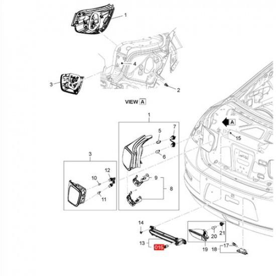Rear Tailgate Boot Lock Release Switch Button for Chevrolet Malibu 2013-2015