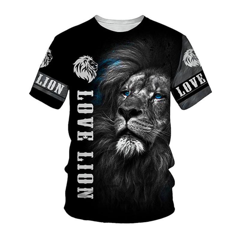 Kids Clothes Lion Graphic T Shirts Clothing for Boys Baby Summer Clothes Short Sleeve Children's Clothing Vintage Boy's T-Shirt