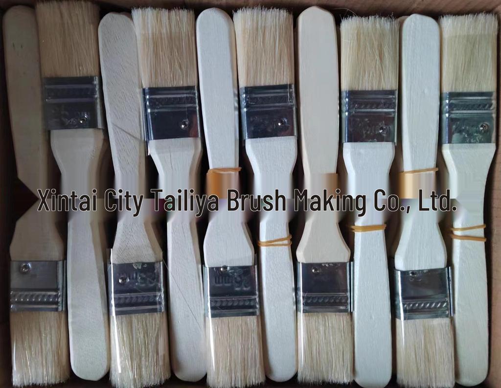 Wool Bristle Cleaning & Paint Brush with Wood Handle