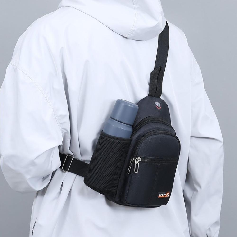 Oxford Cloth Men's Chest Bag Large Capacity Men's Shoulder Bag Portable Sports Chest Bag  Men