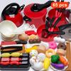 85 Pcs Simulation Kitchen Toys Set Cookware Fruits Cutting Kitchen Accessories Cooking Toys for Kids Girls Children Kitchen Toys
