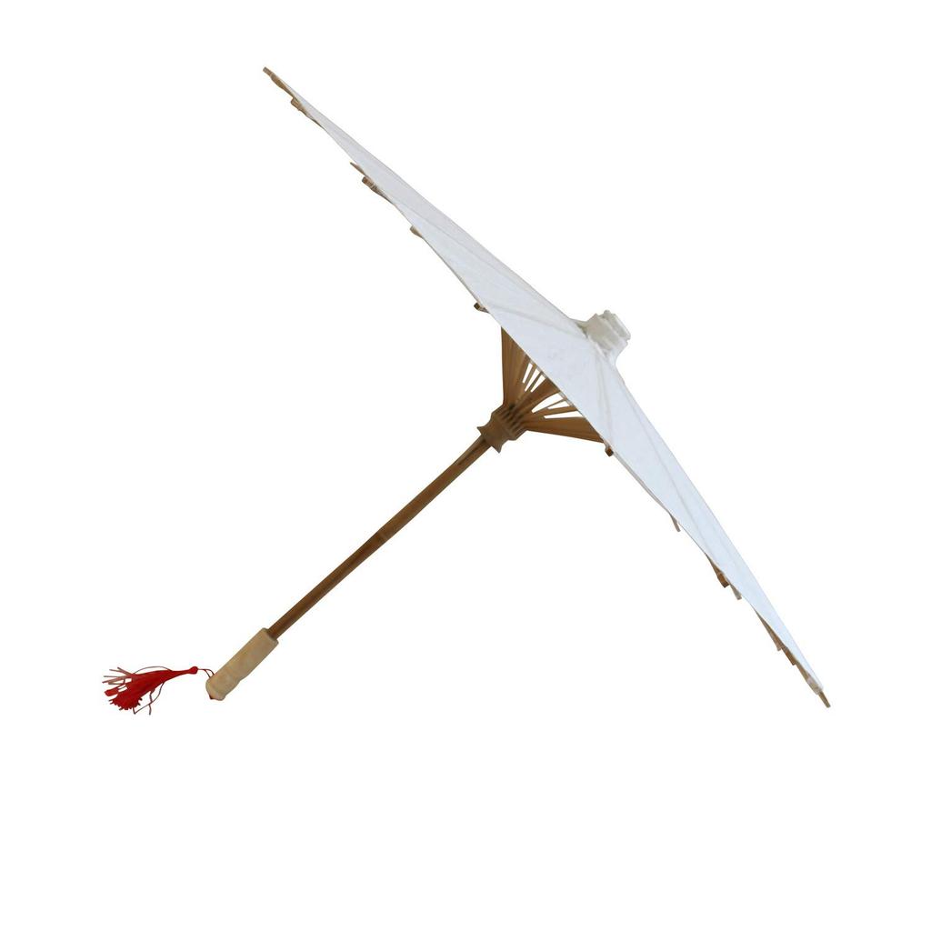 Smiti Japanese Paper 9 Diameter Set of 5 Umbrella, Umbrella, Parasol, Plain, Colors, 60cm, White,