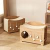 Vertical Double‑Layer Cat Tree House Sisal Scratcher with Ball Toy for Cat Grinding Claws
