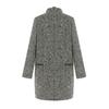 Coat Plaid Single Button Woolen Plaid Coat with Pocket for Daily Life