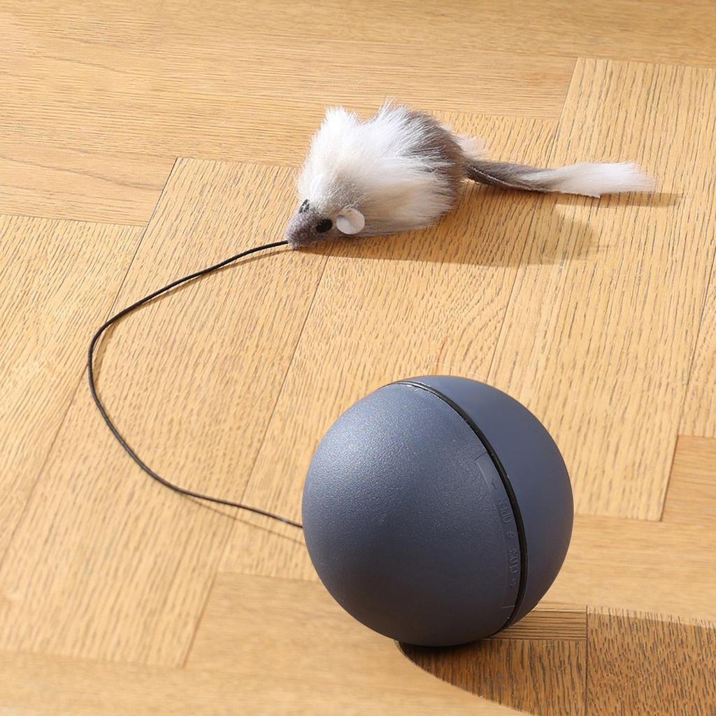 Ball Automatic Intelligent Interactive Cat Toy with Obstacle Avoidance Touch Activated Cat Toy ABS Material 8.1cm Ball for Cats