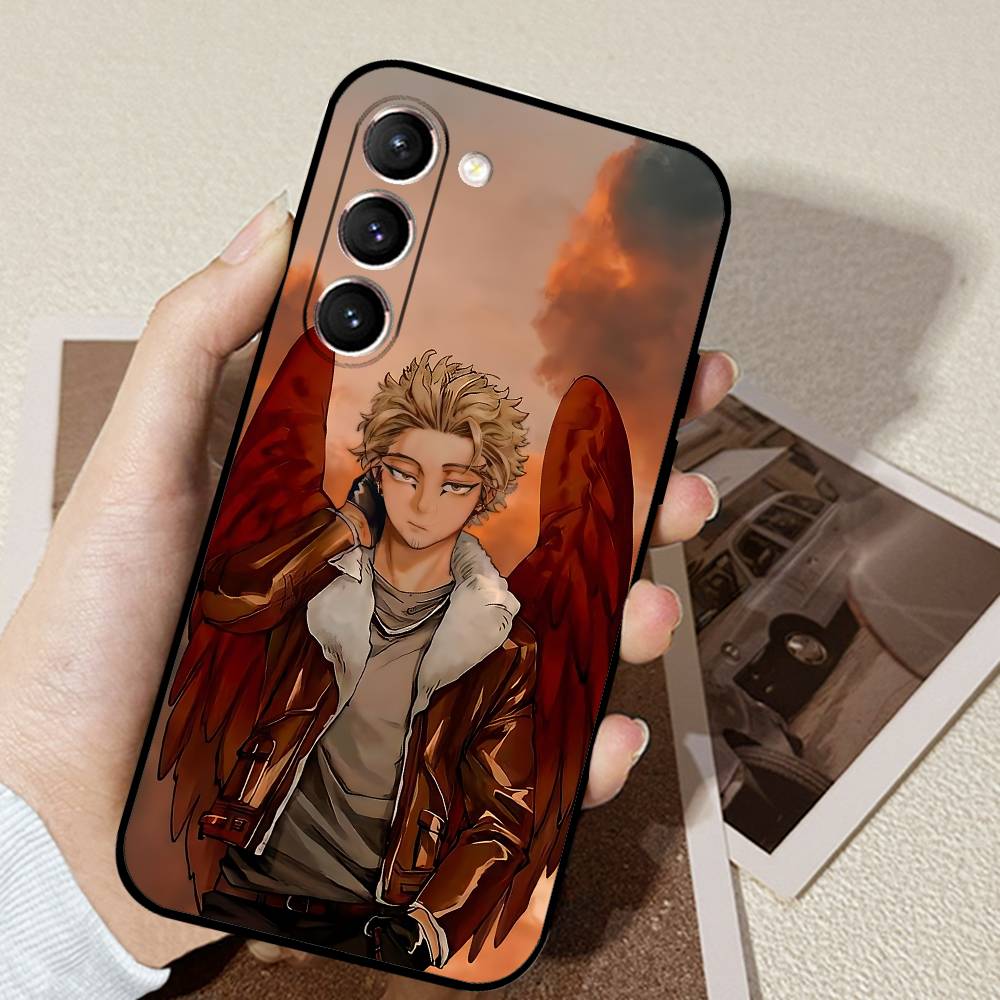 Hawks R-BNHA N-MHA Phone Case Black Ultra-thin Shockproof Case For Samsung S24/S25/S22/S30/Note20/Lite/Ultra/5G/Plus/FE