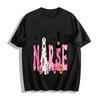 Halloween Ghost Nurse Themed Print Casual Top Pure Cotton T-shirt