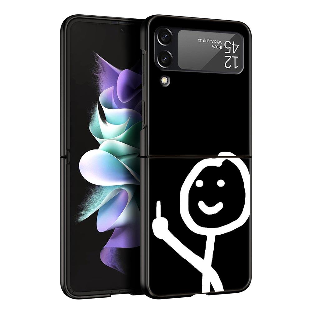 Funny Cute Cartoon Matchman Phone Case for Samsung Galaxy Z Flip 3 4 5 Shell For Samsung Z Flip3 Flip4 Hard PC Bumper Cover