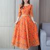 Women Floral Beach Dress Long Sleeve Casual Party Vintage Boho Dress