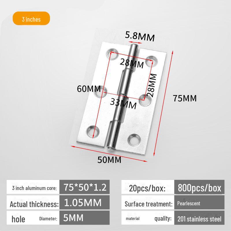 Scharniersatz für Schranktüren und Fenster aus Edelstahl 304
