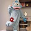 Whimsical Fish & Hanton Couple Pajamas - Unisex Winter Coral Fleece Funny Cartoon Loungewear