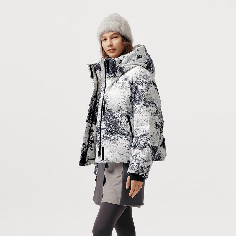 Tanboler Women's Short Hooded Goose Down Puffer Jacket