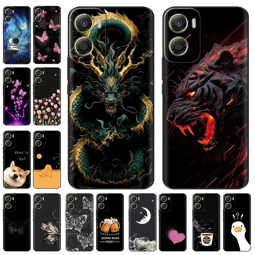 Custodia Morbida Carina a Cartoni Animati in Silicone per Motorola Moto G06 Cover Posteriore Shell per Moto G06 Power Custodia per Telefono Paraurti in TPU Antiurto Coque