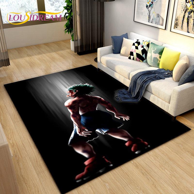 My Hero Academia, Japan Anime Area Koberec,Koberec Koberec do obývacího pokoje Ložnice Pohovka Dekorace rohožky, Protiskluzová podložka pro děti na hraní