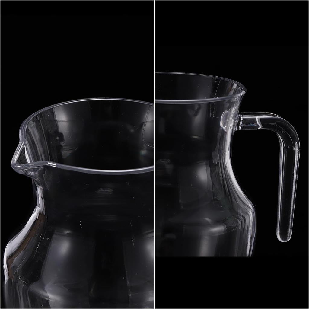 Uxcell Clear 500ml Acrylic Water Pitcher with Spout, Elegant Serving Carafe, Wine Drink Container for Water, Juice, Tea, Cocktails