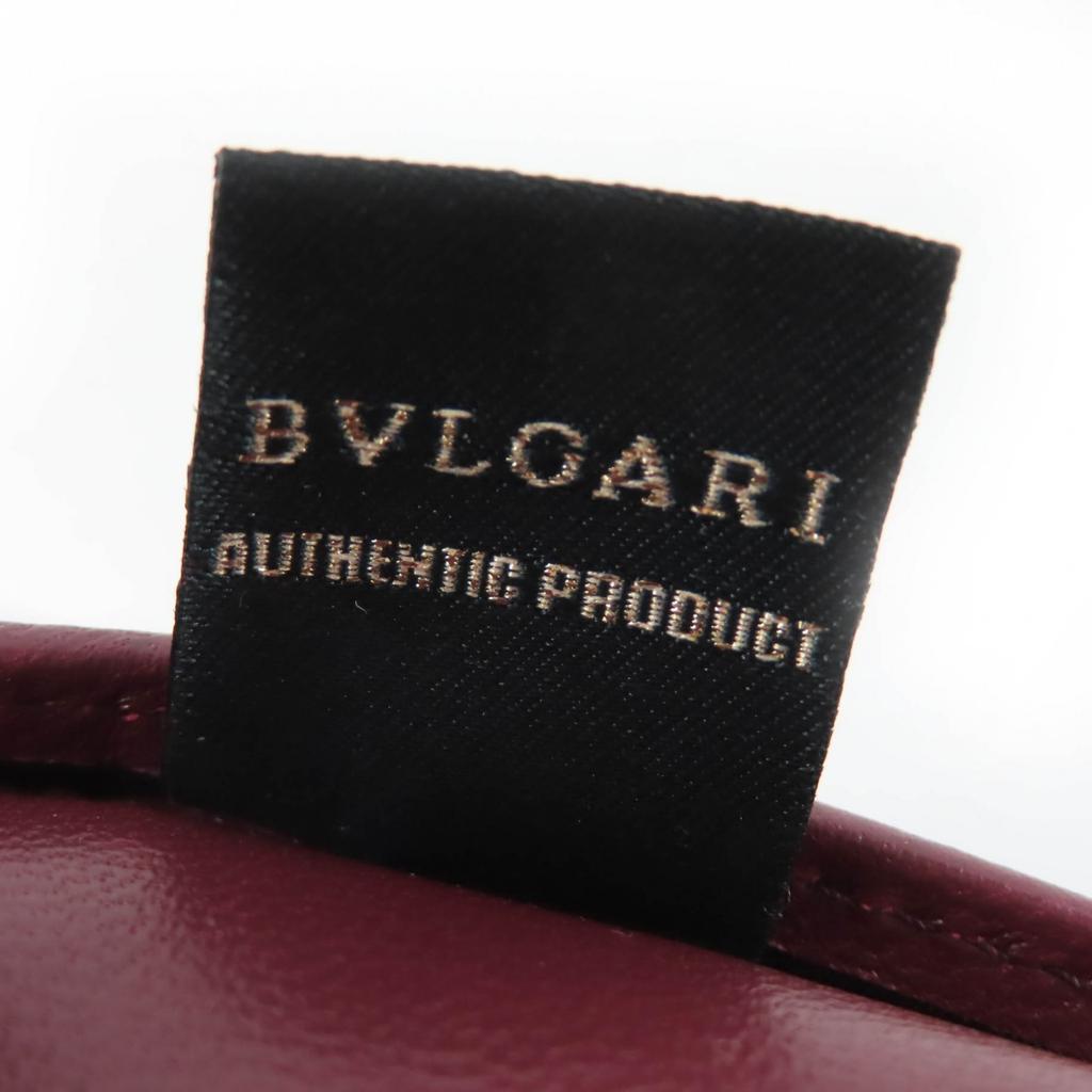 Pristine BVLGARI Bulgari Bulgari Logo Clip Leather Compact Wallet Pink 293178 Used