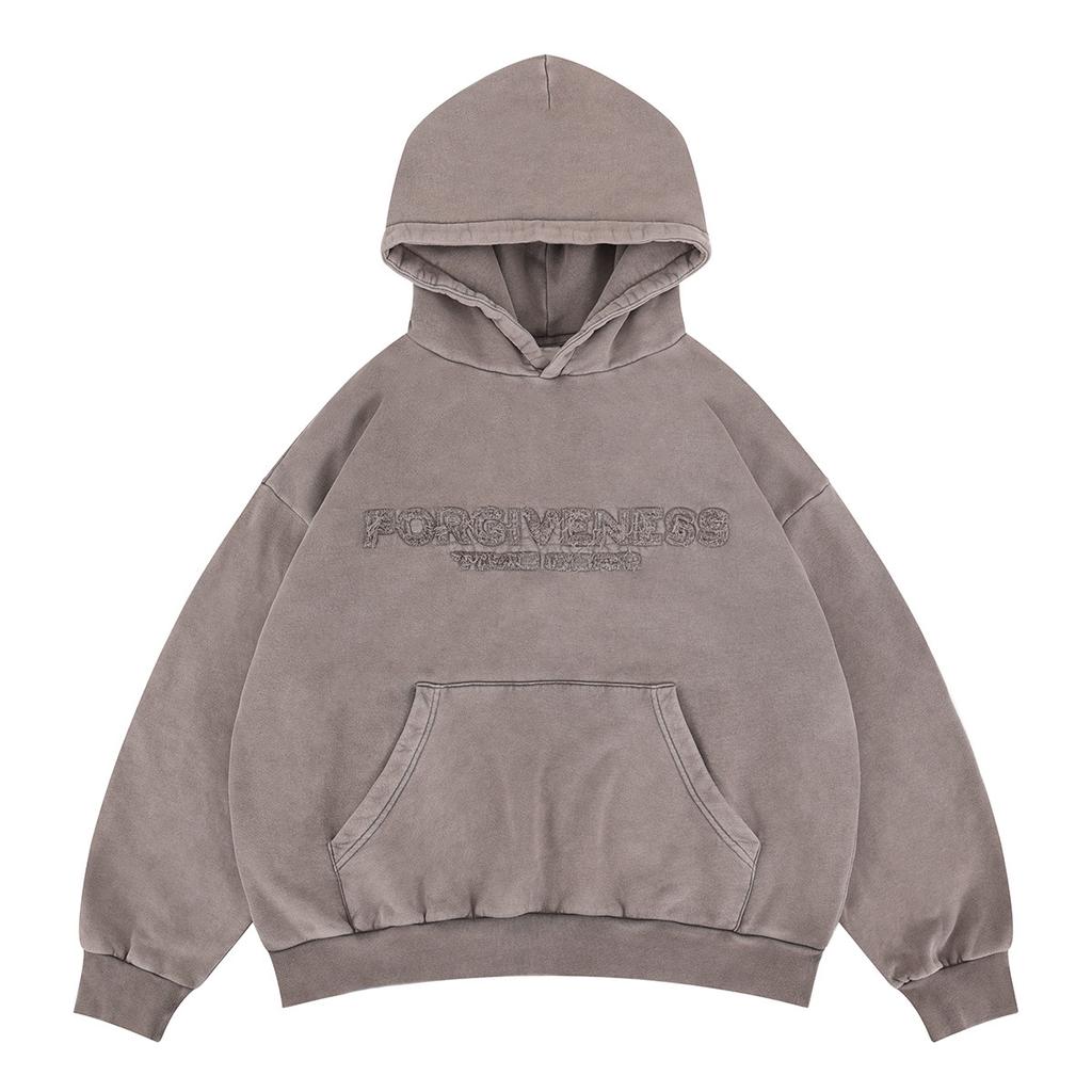 Lanhai Men's Clothing | Autumn and Winter New American Retro Fringed Embroidered Letters Simple Versatile Hooded Sweater Men