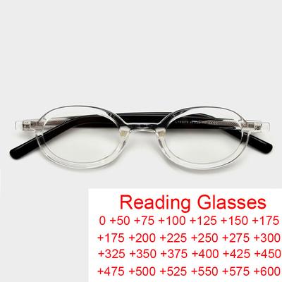 Anti Blue Light Oval Reading Glasses Ultralight TR90 Small Frame Presbyopia Eyewear Far Sight Optical