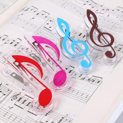 Lovely Letter Paper Clip Piano Music Book Paper Sheet Plastic Musical Note Spring Holder Folder Office Binding Supplies