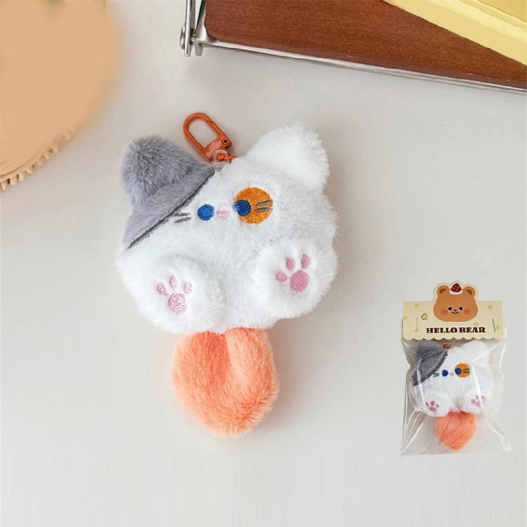Cuddly Cat Plush Keychain Plush Cartoon Animal Ornament For Teens Girls Backpack Jewelry Decoration