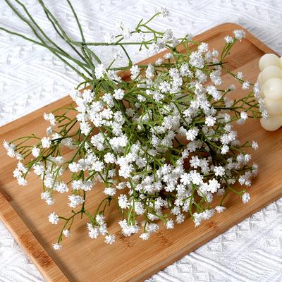 90 Köpfe 52cm weiße künstliche Blumen Hochzeit DIY Blumenstrauß Dekoration Anordnung Kunststoff Babys Atem gefälschte Blume Wohnkultur