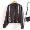 Womens Soft Lamb Leather POLO Collar Jacket Casual Outerwear Slim Fit Lightweight Coat