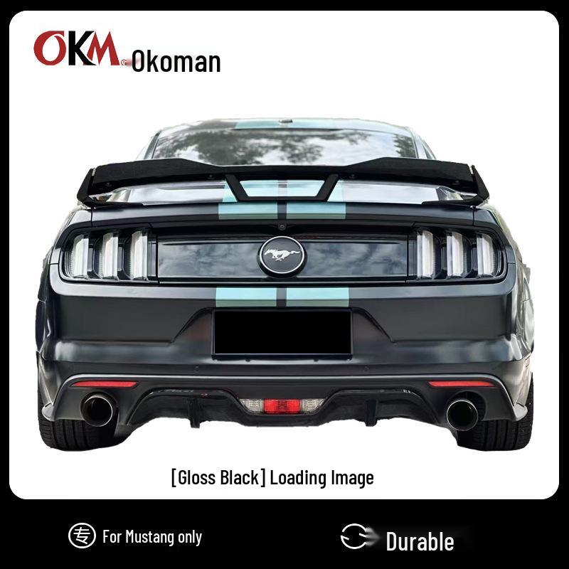 

Ford Mustang Rear Spoiler Upgrade (2015-2022) Black Horse Track Spoiler - US/China Models [Custom Carbon Fiber Pattern]