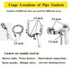 20pcs Garden Shower Hose Connection Seal Rubber Gasket, 1/2"  Pipe Seal Ring for Hot & Cold Water, Drain Connector