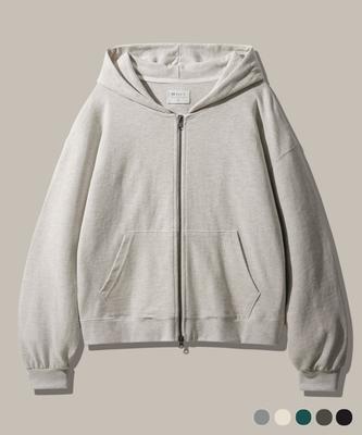 Fp142 Two-Fly Light Zip-Up Hoodie Oatmeal Sjhd1553