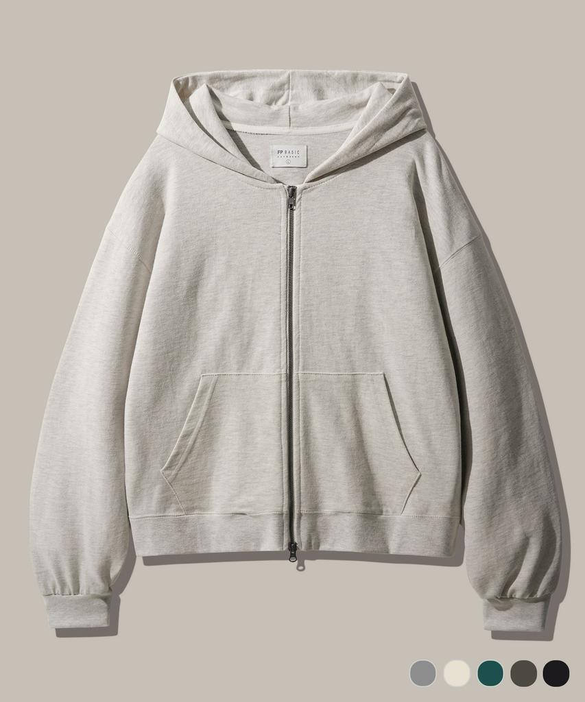 Fp142 Two-Fly Light Zip-Up Hoodie Oatmeal Sjhd1553