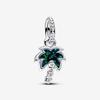 Opaliserende Grønn Palm Tree Dingle Charm
